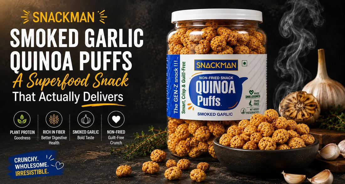 SNACKMAN Smoked Garlic Quinoa Puffs